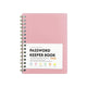 Spiral Password Book with Alphabetical Tabs,Plastic Password Book,Password Book Password Book with Personal Alphabet Label Internet Address and Password Headquarters Password Log, 4.25"x5.7"(Grey) Pink