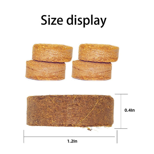 20Pack Coir Pellets Seed Starting Soil,1.2x0.4In Portable Coco Peat Soil for Indoor Outdoor,QZS Compressed Coir Fiber Potting Soil for Plants,Herb