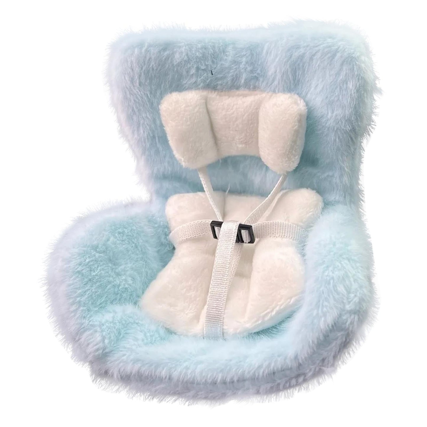 Doll Car Seat for Dolls with Air Vent Clip and Desktop Stand, Car Seat for Dolls Soft Furry Cushion, Cute and Functional Car Ornament, for Doll Fans, Collectors Green