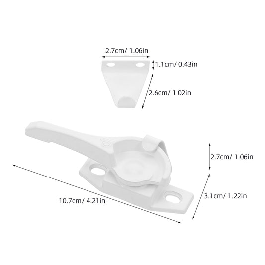 HOOWIFFY Aluminum Sliding Window Lock, and Stylish Design, Easy to Install, Includes 4 Sets for Secure