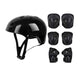 Kids Helmet Knee Elbow Pads Wrist Guard Sport Protective Gear Adjustable Scooter Skateboard Roller Bike Skate Cycling Set for Boy Girl Black