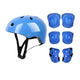 Kids Helmet Knee Elbow Pads Wrist Guard Sport Protective Gear Adjustable Scooter Skateboard Roller Bike Skate Cycling Set for Boy Girl Blue