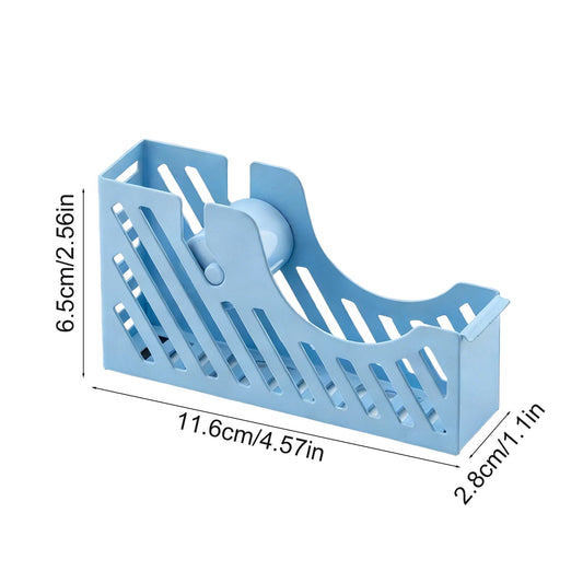Desktop Tape Dispenser Adhesive Roll Holder Desk Accessories Home Office Tape Dispensers, Weighted Non-Skid Base X-Blue