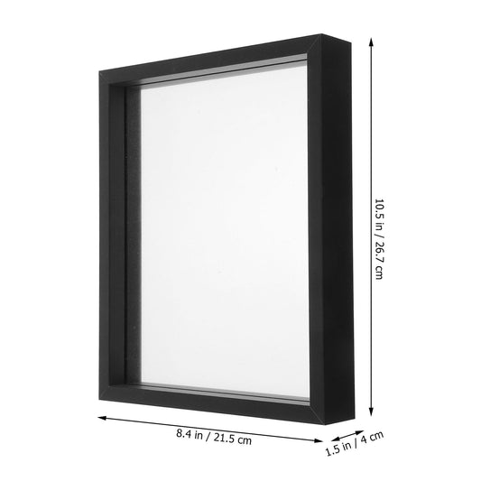SKISUNO Double-Sided Glass Photo Frame 10.5x8.3in Clear Transparent Picture Frame Set of 1