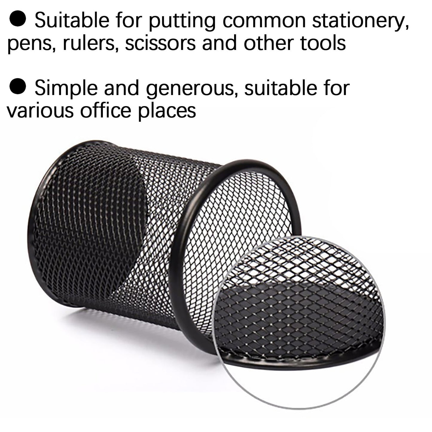Pen Holder Mesh Pencil Holder Metal Pencil Holders Pen Organizer for Desk Office Pencil Holders, Back to Sch-ool Supplies A