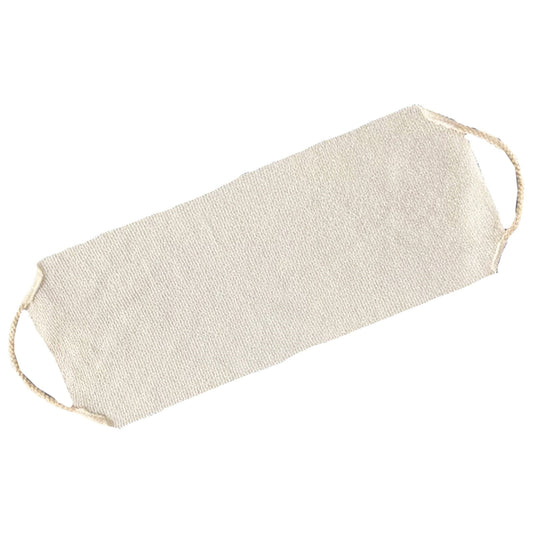 Back Scrub for Shower Exfoliating Washcloth Back Cloth Body Extended Length Scrub Towel Nylon Exfoliating Stretchable Pull Strap Wash Cloth for Bath Body Scrub Washcloth 45 x 20 cm Beige
