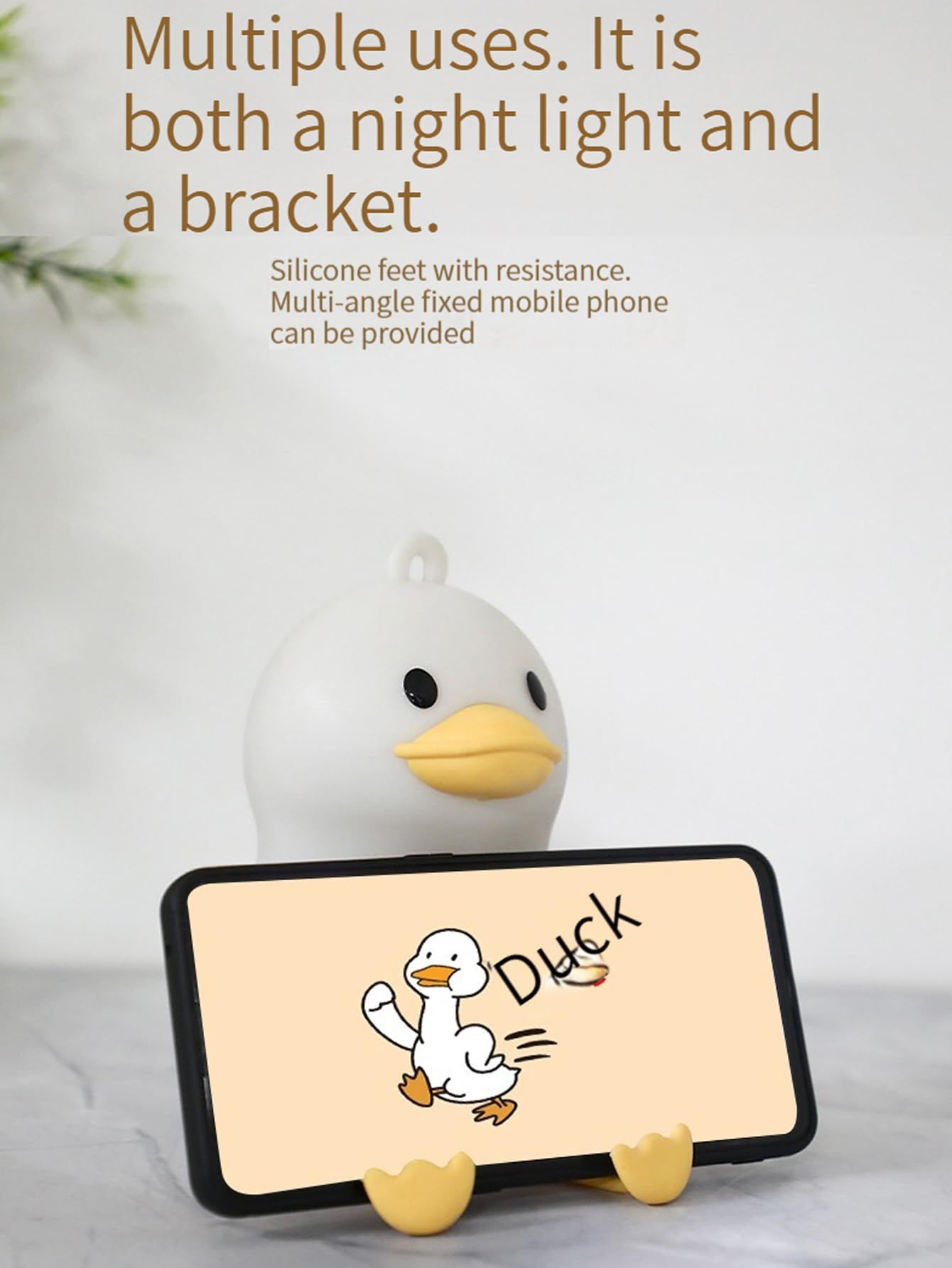 Duck Silicone Night Light,Cute Duck Kids Lamp,16 Colors Changing Remote Control Night Lights,Rechargeable Dimmable Nursery Lamps