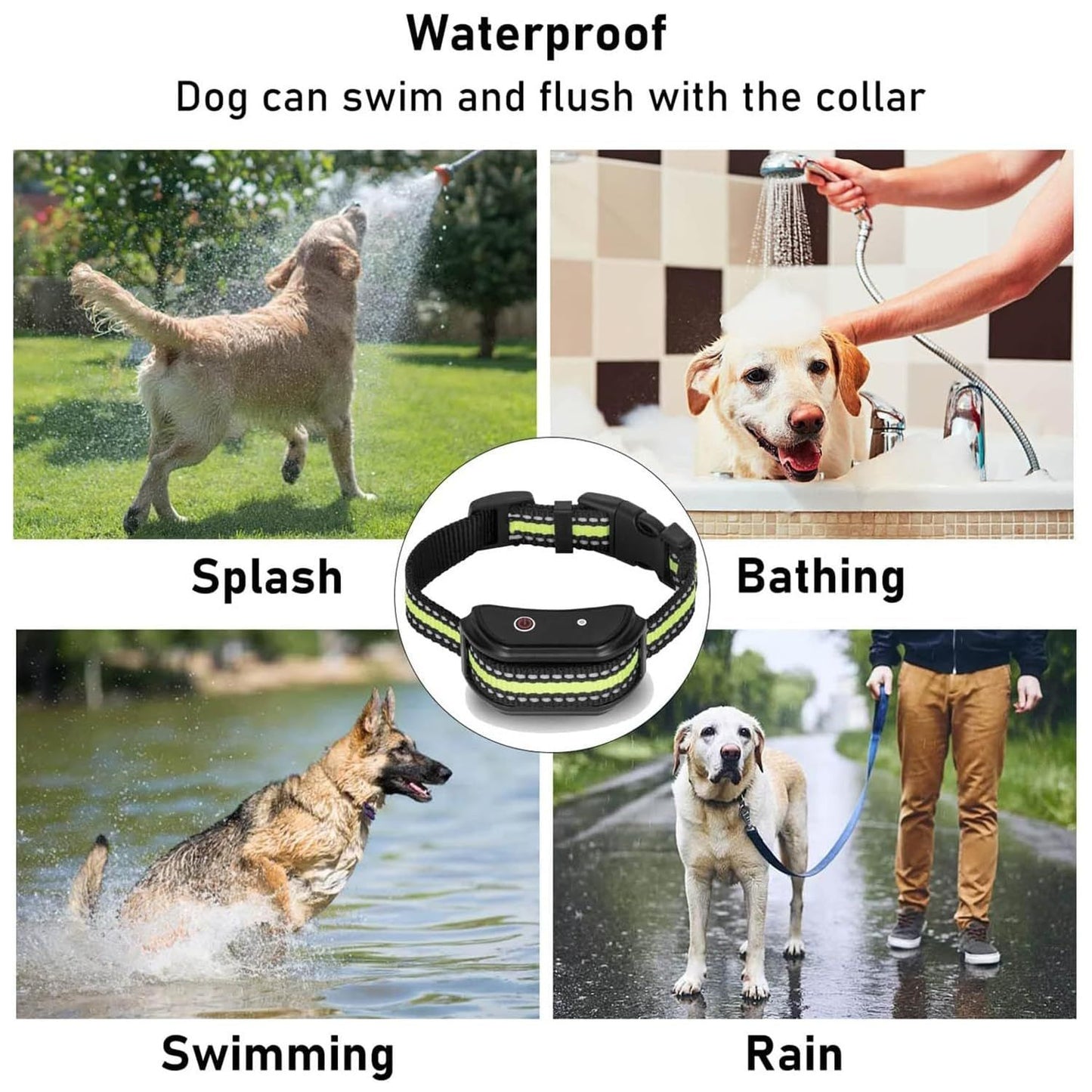 Dog Training Collar Remote Control Dog Training Collar Rechargeable Training Collar with Strong Vibration, Beep, Waterproof Dog