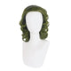 Green Wig Anime Short Wavy Wig Dark Green Anime Wig for Men Boys Synthetic Joker Green Bald Head Wig Heat Resistant Synthetic