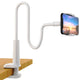 Universal bedside phone holder, lazy person holder, flexible long arm clip on mounting bracket for bedrooms and offices