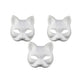 Cat Mask, 3PCS Masks White Cat Masks Blank DIY Halloween Mask Animal Half Facemasks Masquerade Cosplay Party