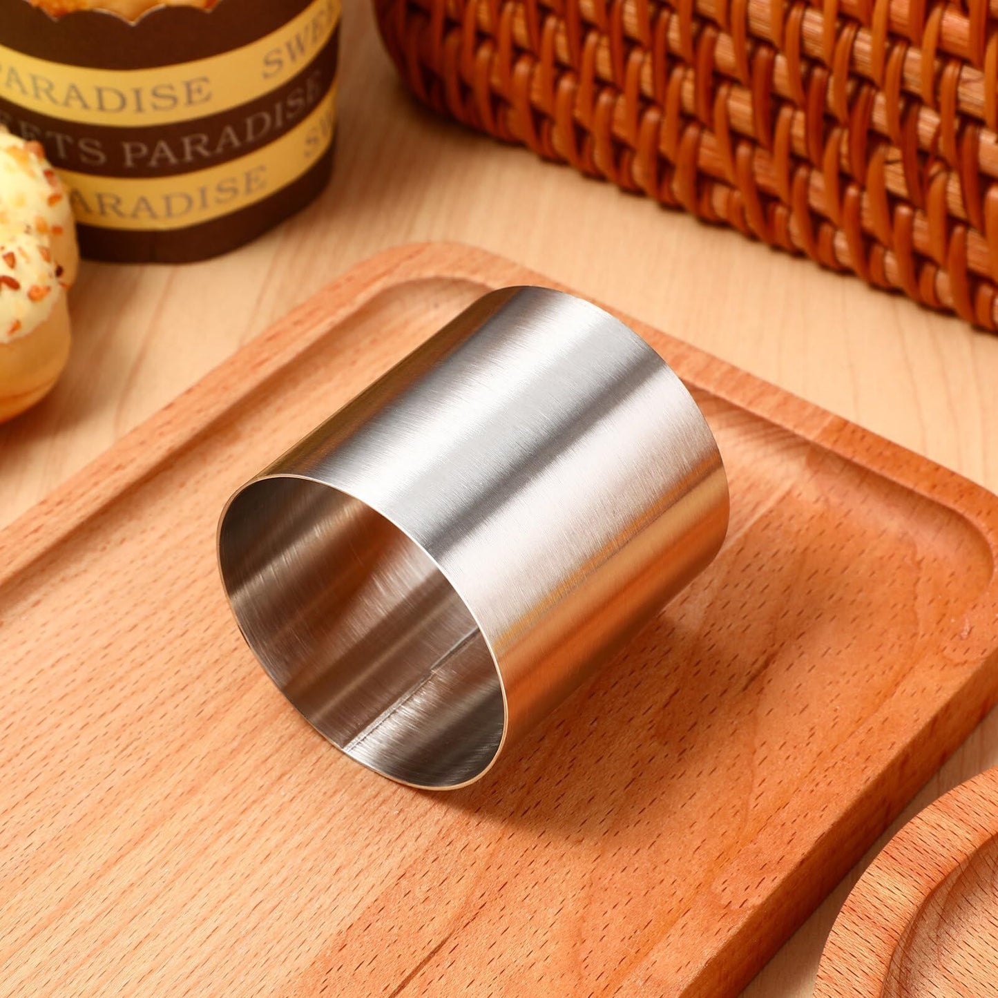 Cake Ring Stainless Steel Round Mousse Cake Ring Mold Dessert Mold Cooking Ring Tuna Pie Mold Pastry Ring
