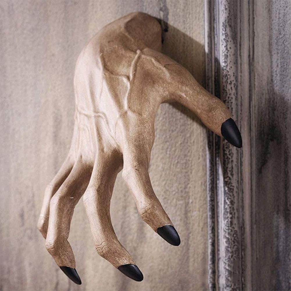 Halloween Skeleton Hands, Realistic Life Size Resin Fake Hands Scary Witch Hands for Halloween Party Haunted Houses