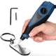 Engraver Pen, 25W 6 Speed Engraving Pen for Metal, Wood, Glass and Plastic, Handheld Engraving Etching Tool with Tungsten Carbide Steel Bit and Hex Key Ink blue 220V