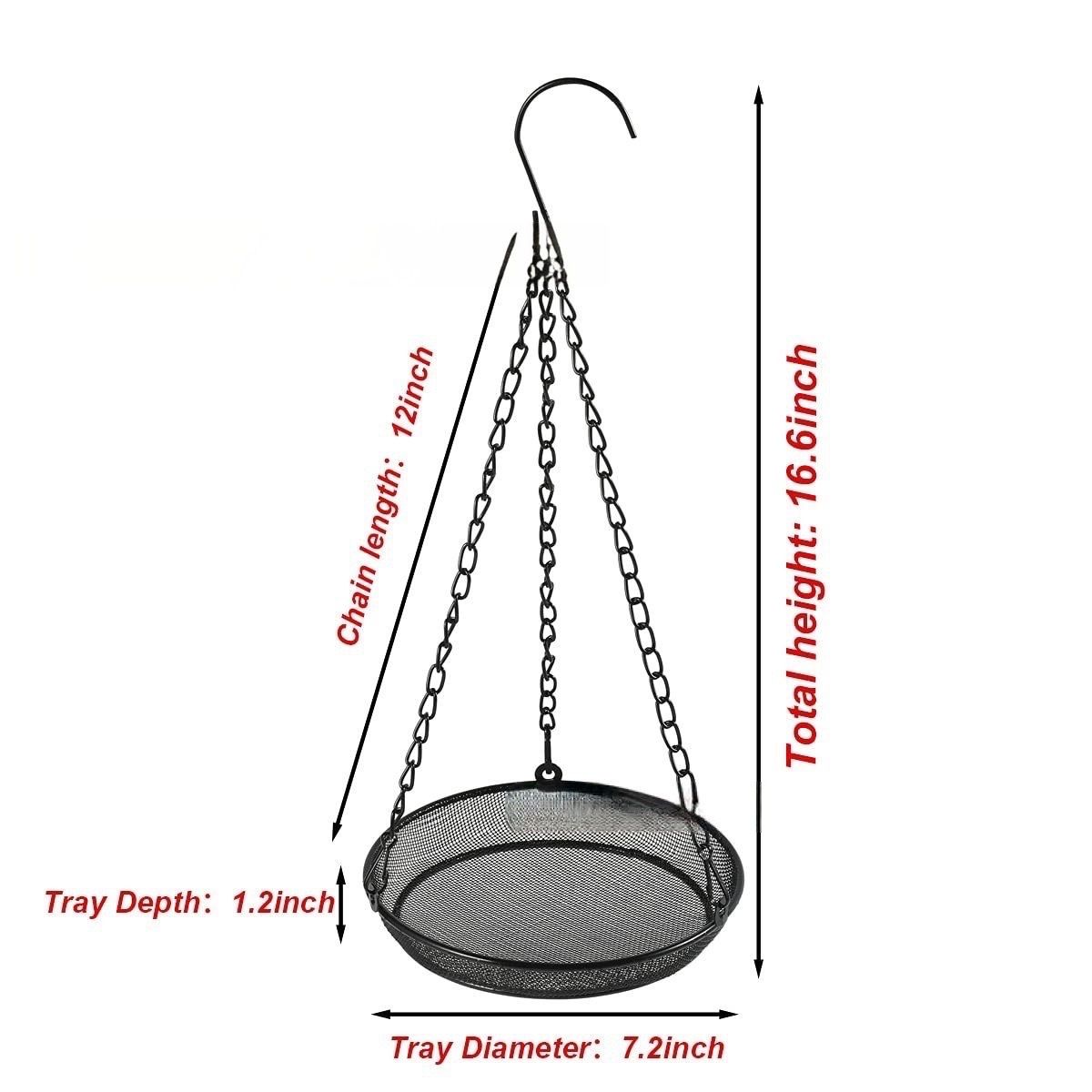 Premium Hanging Bird Feeder Tray, Platform Bird Feeder Stainless Steel Mesh Tray,Wild Bird Feeder for Outside Hanging Seed Platform 1Pcs