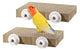 2 Pieces Bird Chew Toy Parrot Cage Perch Cardboard Platform Bird Paw Grinding Stand Parrot Cage Playground for Macaws, Small Parakeets, Conures, Budgies, Finches Conure Cockatiel (large size)