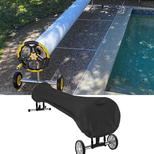 Swimming Pool Solar Reel Cover, 18FT Pool Solar Protective Blanket Reel Cover, Waterproof Winter Reel Blanket Covers for Inground Pools