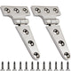 2 pack Stainless Steel T Hinges Marine Grade Heavy Duty Boat Hatch Hinge Casting Cabinet Hardware Door Hinge with Screws