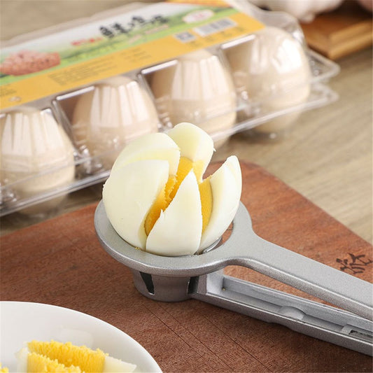 Best Utensils Stainless Steel Egg Slicer Wedger Cutter, Divides Hard Boiled Eggs Into 6 Equal Segments In One Action