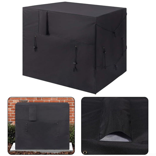 210D Waterproof Oxford Fabric Pool Heat Cover for Outdoor Units with Adjustable Drawstrings, Winter Protection for Spa Equipment