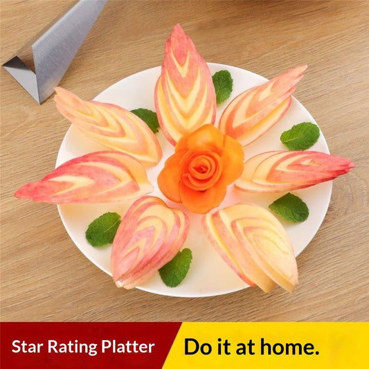 2 pack Fruit Carving Knife, DIY Platter Decoration Carving Tool For Fruit Vegetable Cutting Knife, Triangular Shape Stainless Steel Food Carving Carving Knife Slicer