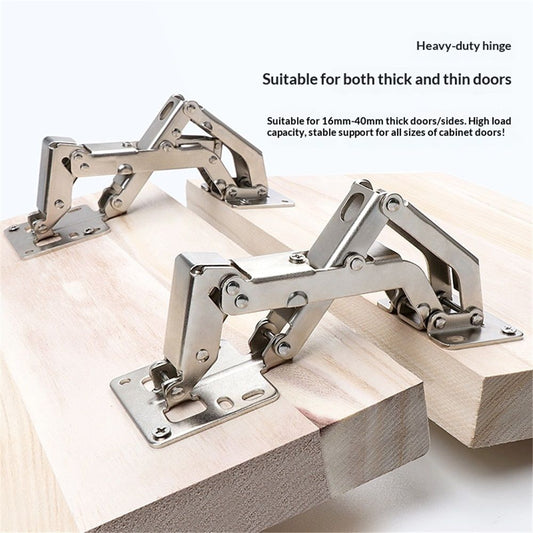 2 Pack Soft Close Cabinet Hinges, Slow Smooth Hidden Frameless Lazy Susan Hinge, Concealed Hardware Surface Mount, Lid Support Trap Door, Self Closing for Corner, Kitchen Cupboardļ¼Excluding screwsļ¼