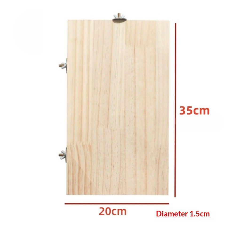 Large Bird Perch Stand Platform, Natural Wooden Small Animals Cage Accessories, Parakeet Cockatiel Rat Hamster Guinea Pig Conure Chinchillas(35*20*1.5cm)