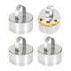 Round Cake Ring Molds, Stainless Steel Food Rings Dessert Mousse Cooking Rings Mold with Pusher & Lifter (Include 4 Rings & 4 Pushers)