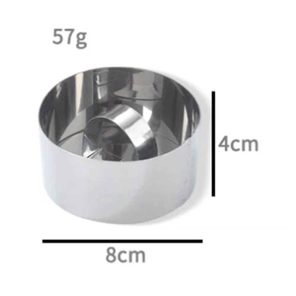 Round Cake Ring Molds, Stainless Steel Food Rings Dessert Mousse Cooking Rings Mold with Pusher & Lifter (Include 4 Rings & 4 Pushers)