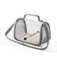 Long tailed parrot's small bird travel carrier cage, including tray and wooden standing sea bass, with external birdcage, small sun Xuan Feng portable bag(Grey small size)