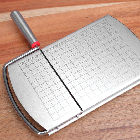 Cheese Slicer, Multipurpose Cheese Cutter Stainless Steel Cheese Slicers for Block Cheese, Butter, Sausages, Fruits Kitchen Gadget Cheese Cutting Board(blade type)