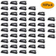 100Pcs Self Adhesive Cable Management Clips, Cable Organizers Wire Clips Cord Holder for TV PC Ethernet Cable under Desk Home Office (Black)