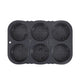 Hamburger Bun Mold, Hamburger Bun Pans for Baking, Burger Bun Pans Nonstick & Heat Resistant,Burger Buns pan, Silicone Homemade Hamburger Bread Mold,6 Cavity Silicone Pans Easy to Release