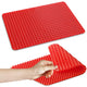 3pcs Red Silicone Baking Mat - 15x10.6" Non Stick Baking Mat With Fat Filtering Red Pyramid Design, Suitable for Oven & Microwave - Flexible & Easy-to-Clean Silicone Cooking Mats