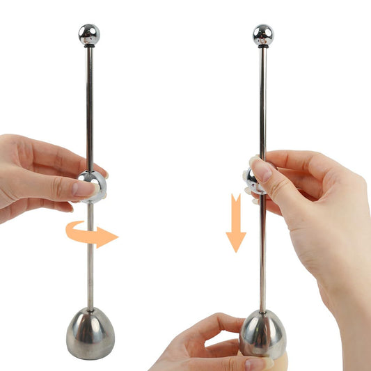 2pcs Egg Cracker Topper Cutter Stainless Steel Egg Shell Opener Separator Remover Egg Cracker Tool for Raw Eggs, Hard or Soft Boiled Eggs