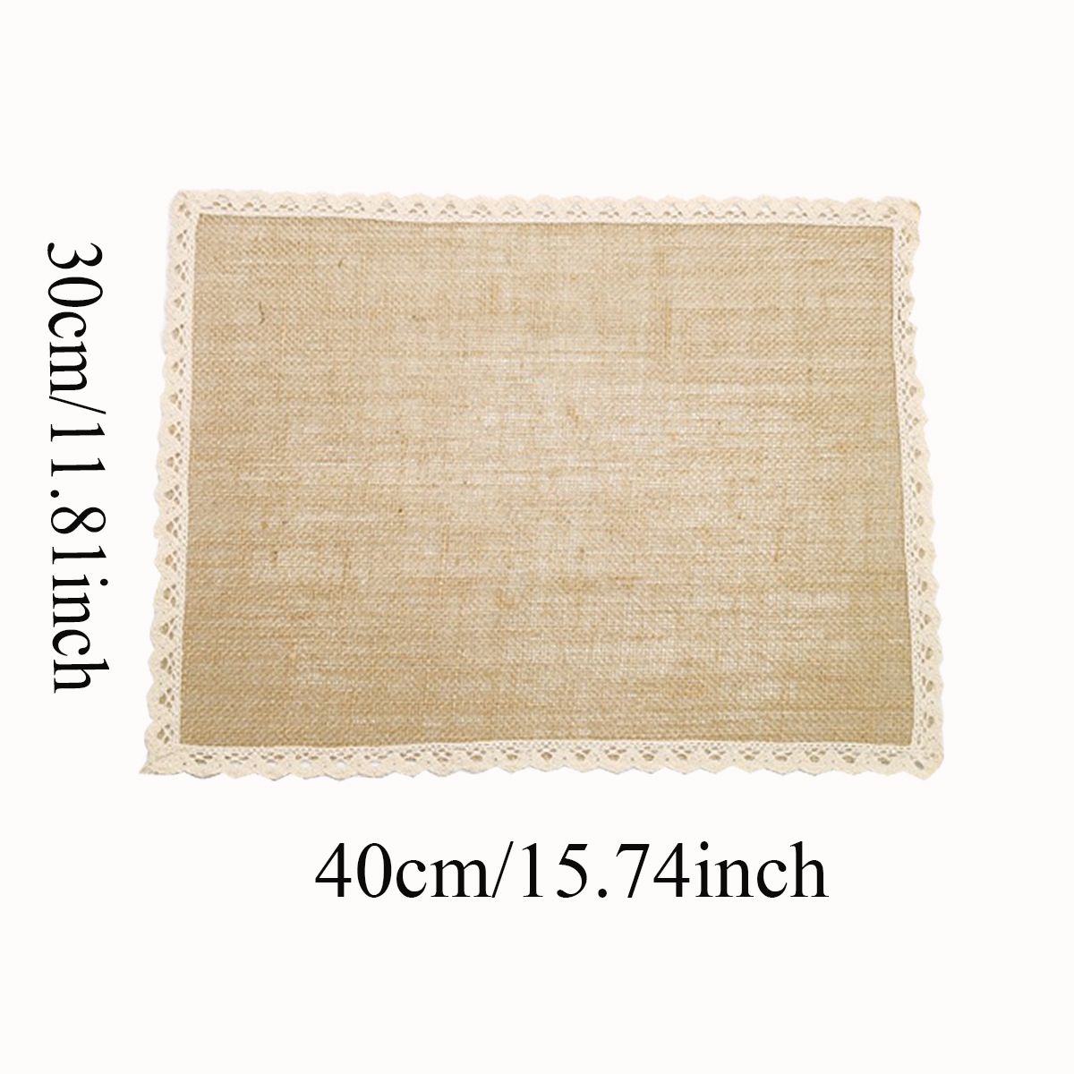 Placemats and Beige Lace Jute Rustic Farmhouse Table Mats Table Decor & One of Life's Little Home Luxuries for Special Occasions, Parties, Weddings, BBQ's, Holidays (Set of 6)