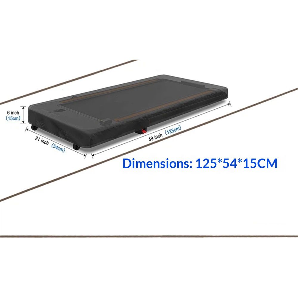 Treadmill Cover, Waterproof and Dustproof Walking Pad Cover Fit for Portable Folding Treadmills Home & Office UV Protection Walking Pad Treadmill Covers (Black 125*54*15CM)
