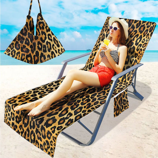Chair Towel Cover, Portable Chaise Beach Towel, Sunbathing for Beach Pool Patio Garden Courtyard Outdoor Trips, (75x210cm)