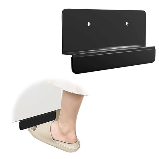Hands Free Garbage Drawer Foot Pull Handle Foot Pull for Trash Cabinet Drawer, Touchless Hands Free Design for Full Overlay Cabinet Door (2Pack Black)