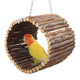 Parrot Swing Toys, Hanging Perch Stand, Natural Willow Wood Hammock, Bird Cage Accessories for Parakeets, Cockatiels, Lovebirds, Hamster, Rat(10*15cm)