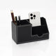 Desk Organizer Office Supplies Leather Multi-function Storage Box Pen/Pencil,Cell phone, Business Name Cards Remote Control Holder Black