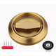 2pcs Recessed Door Handles, Round Flush Pulls Stainless Steel Furniture Locks Hidden Embedded Fireproof Door Furniture (yellow)