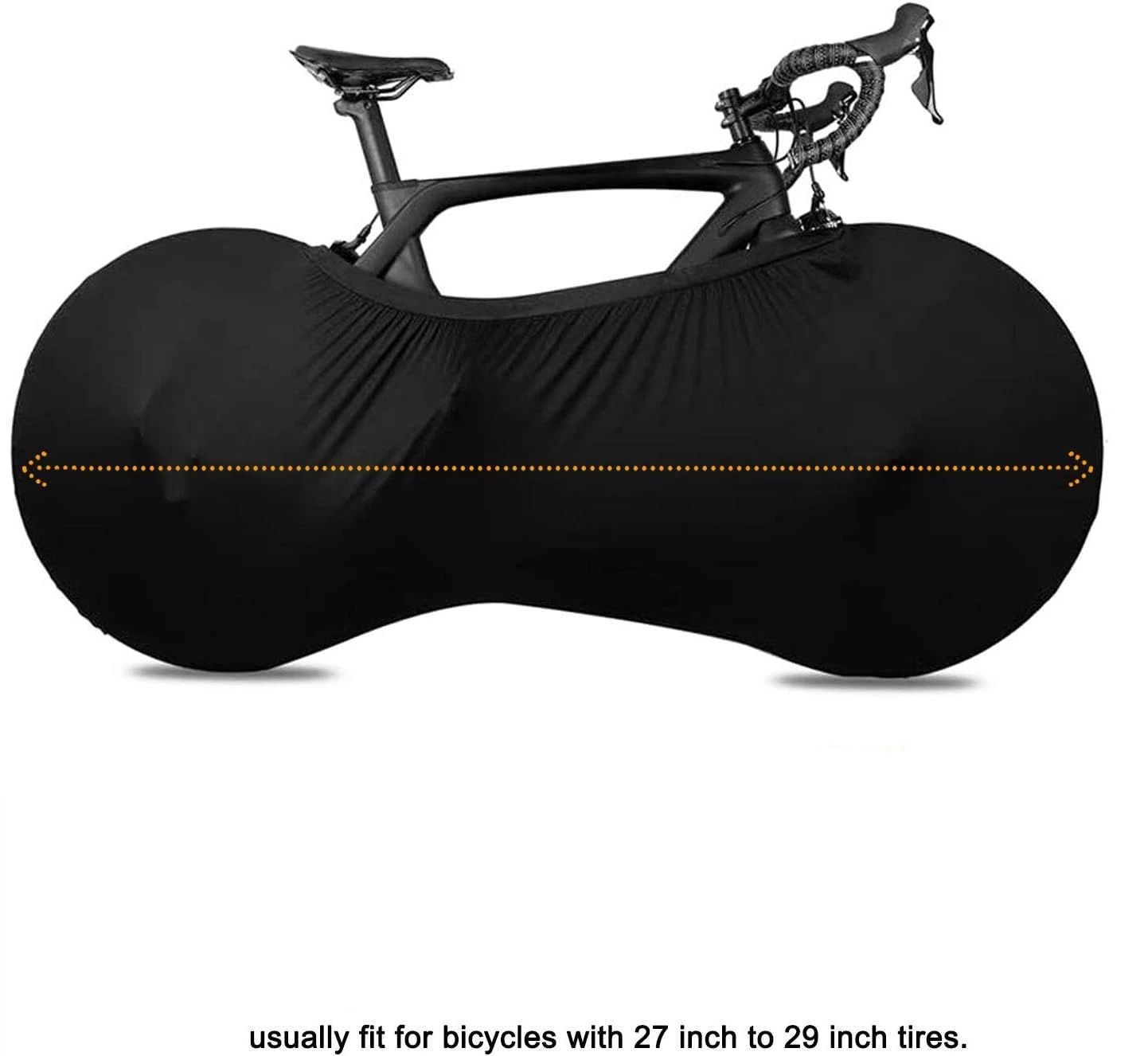 Bike Wheel Cover Indoor Dust-Proof and High Elasticity Bicycle Wheel Bag mountain bike protective cover, outdoor(Half Pack Black)