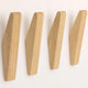 4 Pack Wood Wall Hooks Natural Wooden Coat Hooks Hat Hooks No Damage for Hanging Towels Clothes Adhesive Modern Home Decorative Gift