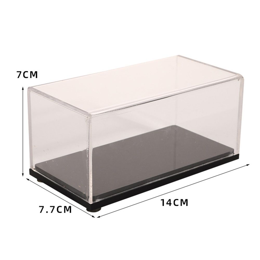 Acrylic Display Case Plastic Box Cube Storage Box Clear Small Assemble Dustproof Showcase for Collectibles Items(14*7*7.7cm)