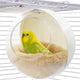 Bird Nest for Cage Bite-Resistant, Washable Clear Observation Small Bird House Hanging, Warm Birds Bed Plush Hut, Parakeet Nest to Lay Eggs Breeding Sleeping(white)
