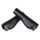 1 Pair Leather Grips Lock On Locking PU Handlebar Grips Grip Handle End Holding Locking Grips for Mountain Bike(Black)