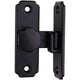 Heavy Duty 90 Degree Barn Door Lock, Stainless Steel Security Sliding Door Latch for Barn, Garden, Bathroom, Fence, Shed - Anti-Rust and Robust (Short/Black)