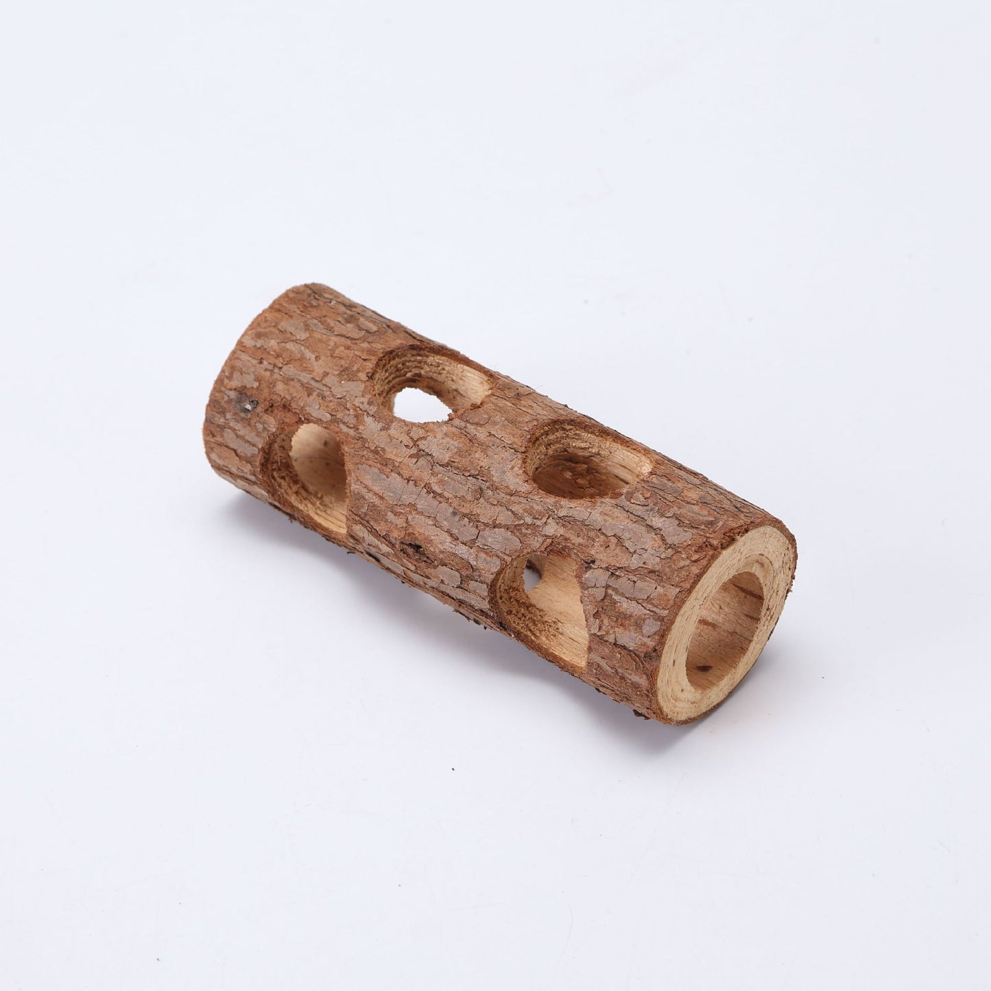 Natural Wood Tunnel Hamster Tunnel for Hamster Reptile Small Animals Cage Hollow Tree Trunk Hideout Toy (20cm long aperture 3.8CM)
