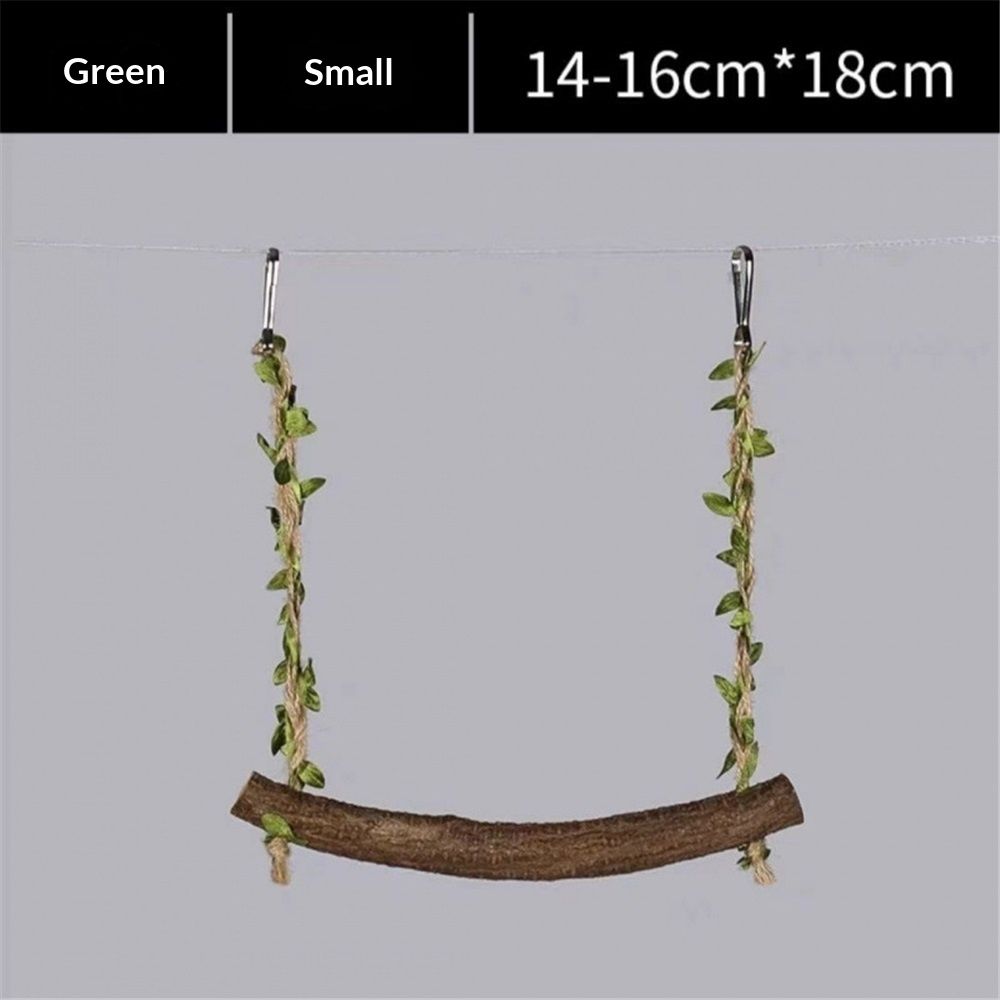 2pcs Swing Chicken Toy Perch Chicken Stand Bird Chew Toy for Birds Parrots Training Stand Holder Bird Toy Chickens and Parrots Bird Swings Birdcage Accessories(small size)